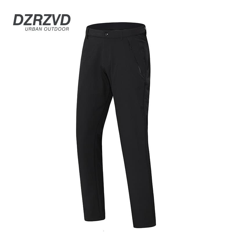 DZRZVD杜戛地【59F136男款登山休閒褲】超彈力!拉鍊口袋x3、排汗速乾、四面彈性尼龍【黑色】適合氣溫16~26度